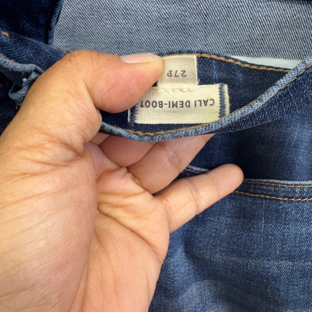 Madewell Cali Demi-Boot Jeans 27P Blue High Rise Petite Cropped Flare - Picture 4 of 9